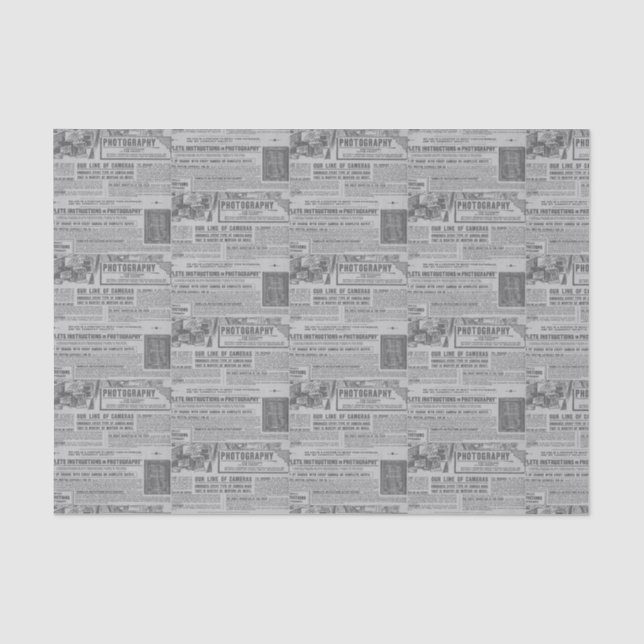 Papel De Seda Anuncio de cámara fotográfica de época (Anverso)