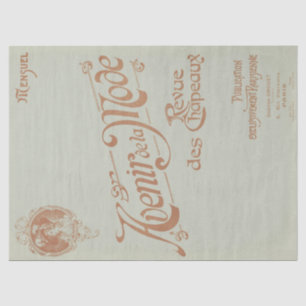 Papel De Seda Anuncio de la revista Green Vintage French Fashion