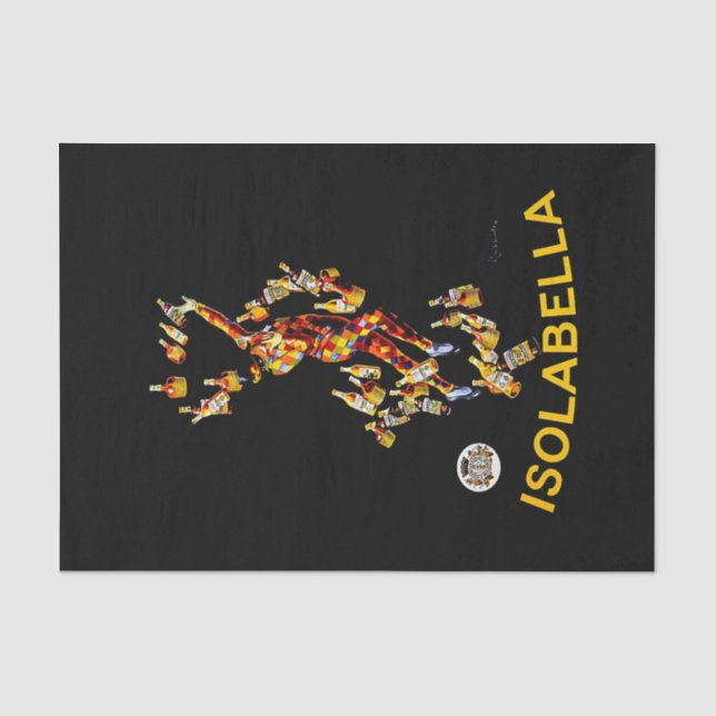 Papel De Seda Anuncio de licor Isolabella de Leonetto Cappiello (Anverso)