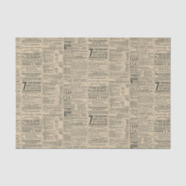 Papel De Seda Anuncio de periódico antiguo