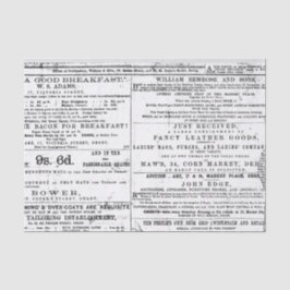 Papel De Seda Anuncio de periódico antiguo