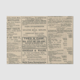 Papel De Seda Anuncio de periódico vintage