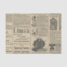 Papel De Seda Anuncio de periódico vintage