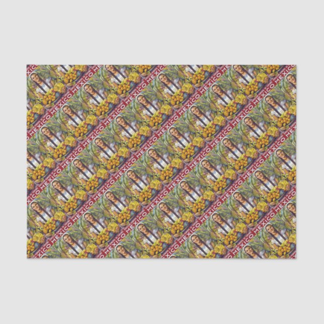 Papel De Seda Anuncio de turismo de viajes en México (Anverso)