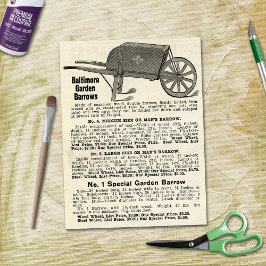 Papel De Seda Anuncio vintage de Baltimore Garden Barrows