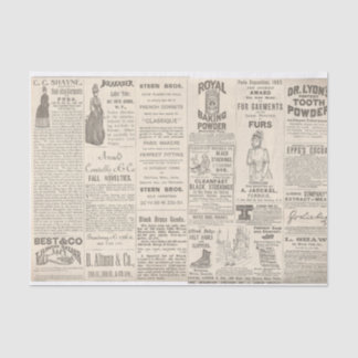 Papel De Seda Anuncios antiguos de 1889