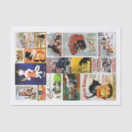 Papel De Seda Anuncios de cosecha auténticos (no de IA) con gato