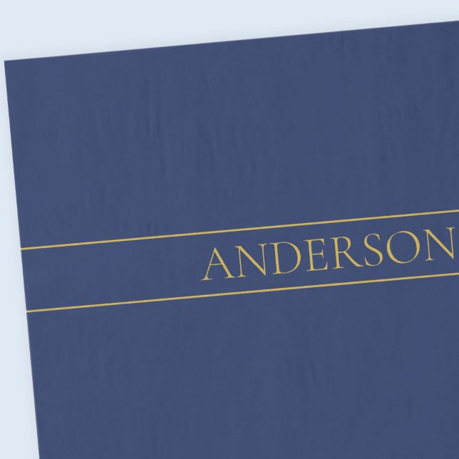 Papel De Seda Apellido o empresa Navy Blue & Gold Name (Subido por el creador)