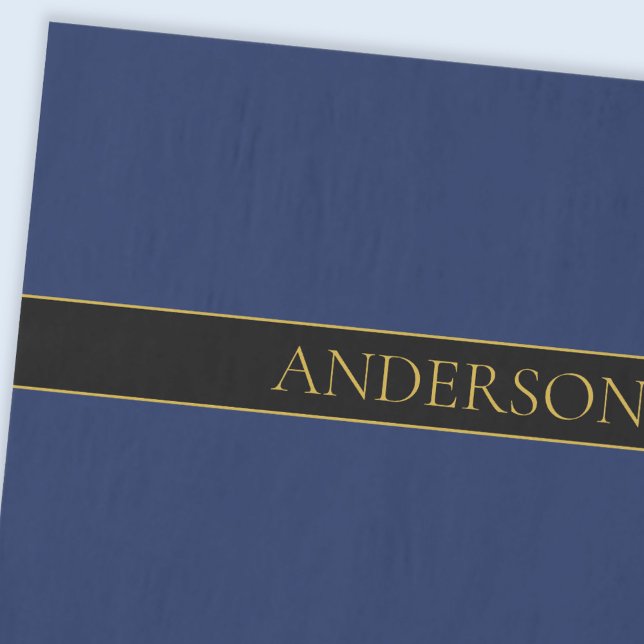 Papel De Seda Apellido o empresa Navy Blue & Gold Name (Subido por el creador)