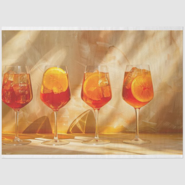 Papel De Seda Aperol Spritz Bebe Glass Italy Photo Pattern (Anverso)