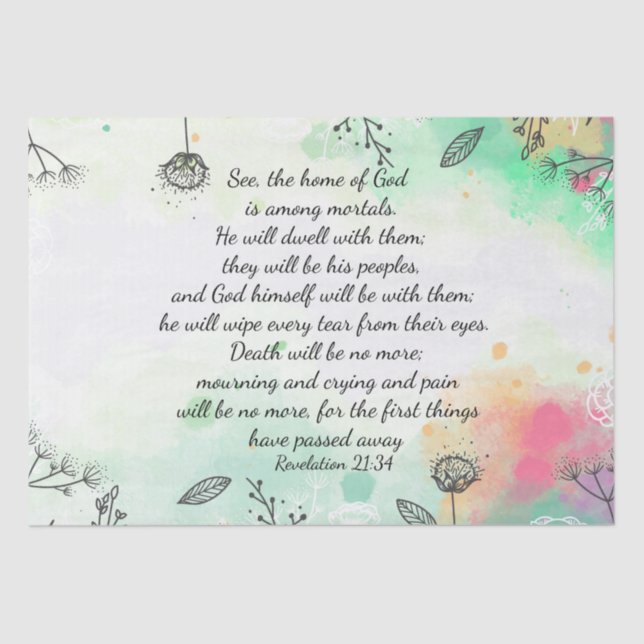 Papel De Seda Apocalipsis 21:34 (Anverso)