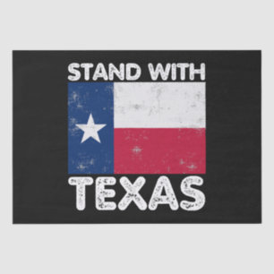 Papel De Seda Apoyo a Texas Me quedo con Texas bandera Texan