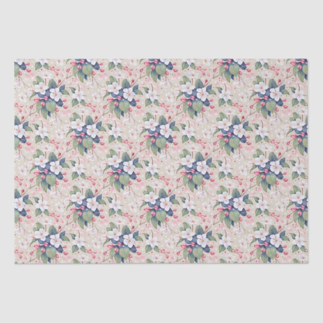 Papel De Seda Apple Blossom (blanco albessiano) (Anverso)