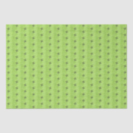 Papel De Seda Apple Green con flor negra