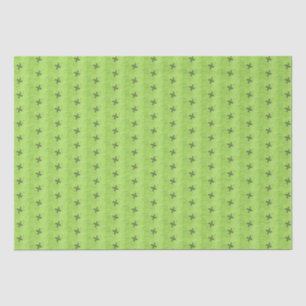 Papel De Seda Apple Green con flor negra