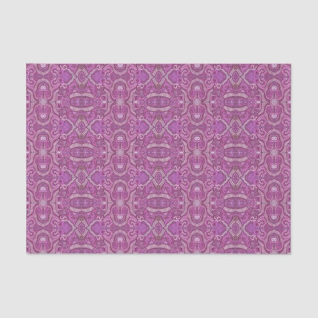 Papel De Seda Apple Stripe Bohemique Pattern Purple (Anverso)