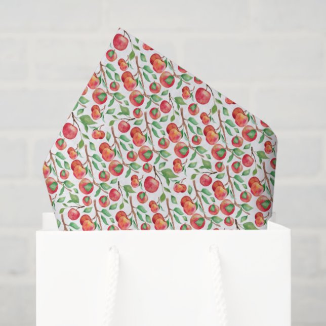Papel De Seda Apples Tissue Paper (Bolsa de regalo)