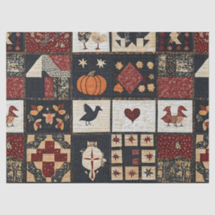 Papel De Seda Appliqué y geométrico primitivo de la granja