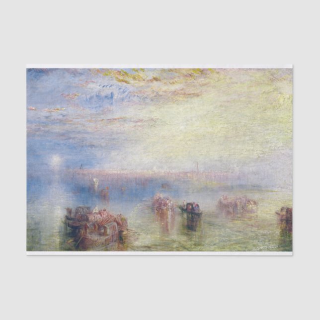 Papel De Seda Aproximación a Venecia por William Turner (Anverso)