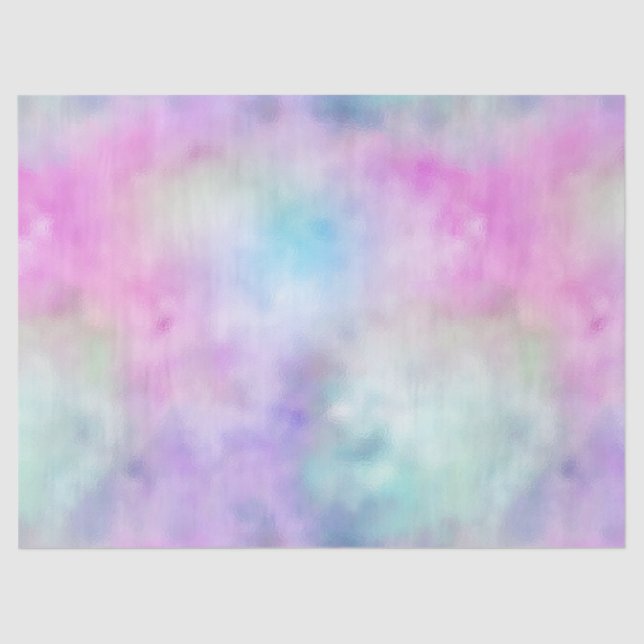 Papel De Seda Aqua de Unicorn Púrpura Rosa (Anverso)