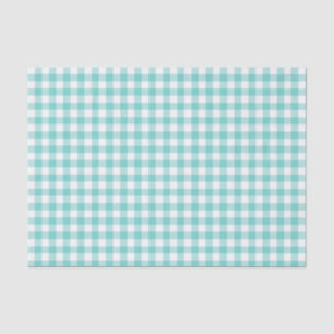 Papel De Seda Aqua Gingham