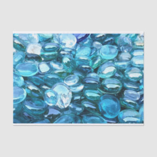 Papel De Seda Aqua Glass Stones