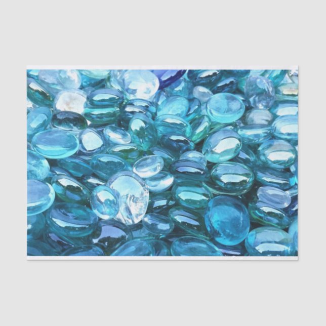 Papel De Seda Aqua Glass Stones (Anverso)