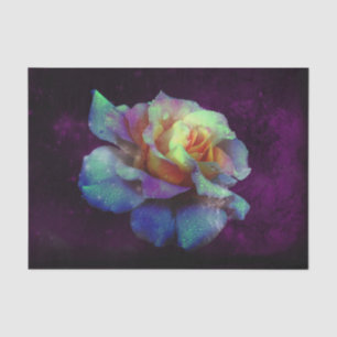 Papel De Seda Aqua N Rosa Amarilla con Violeta