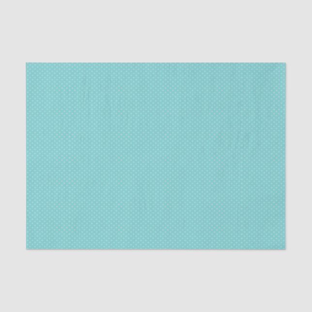 Papel De Seda Aqua Polka-Dots (Anverso)