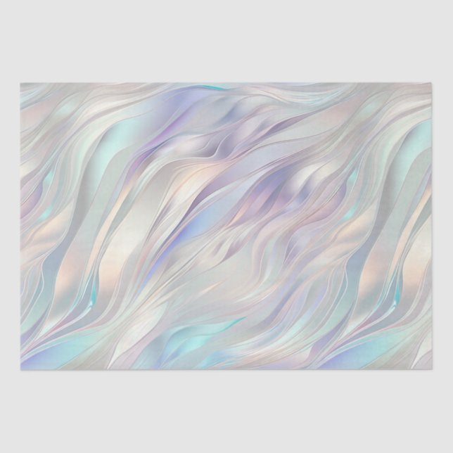 Papel De Seda Aqua Purple Pearl Swirl (Anverso)