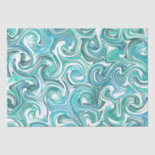 Papel De Seda Aqua Swirl Tissue Paper