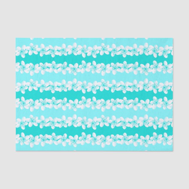 Papel De Seda Aqua tropical frangipani (Anverso)