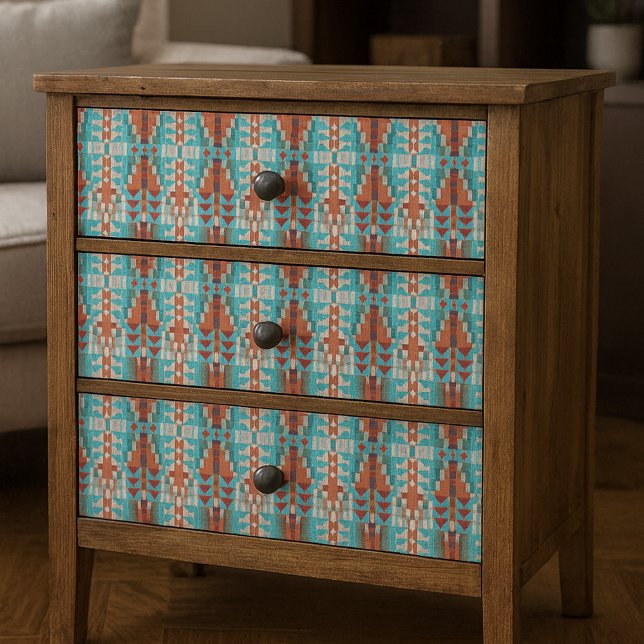 Papel De Seda Aqua Turquoise Burlada Naranja Taupe Brown Mosaic  (Subido por el creador)