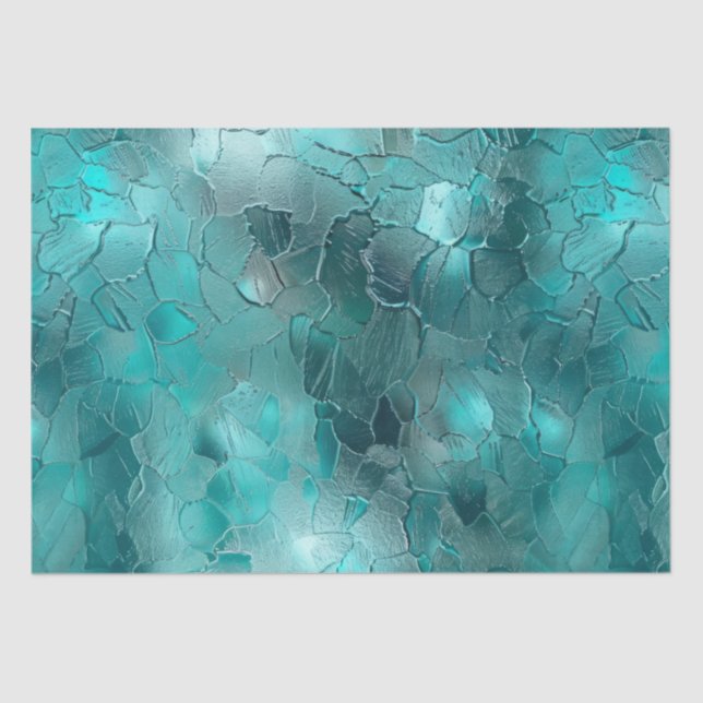 Papel De Seda Aqua Verde azulada Turquoise Glam (Anverso)