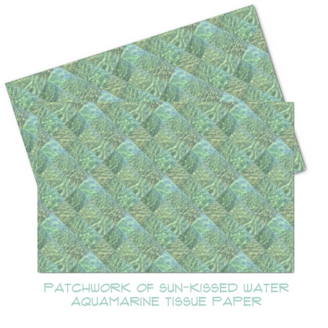 Papel De Seda Aquamarine Seafoam Aqua Water Patwork (Subido por el creador)