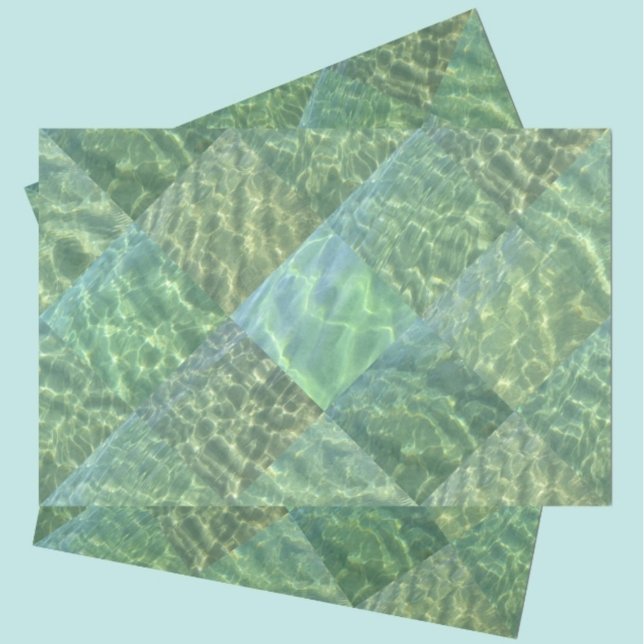 Papel De Seda Aquamarine Seafoam Aqua Water Patwork (Subido por el creador)