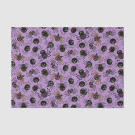 Papel De Seda Arañas de Halloween con morado