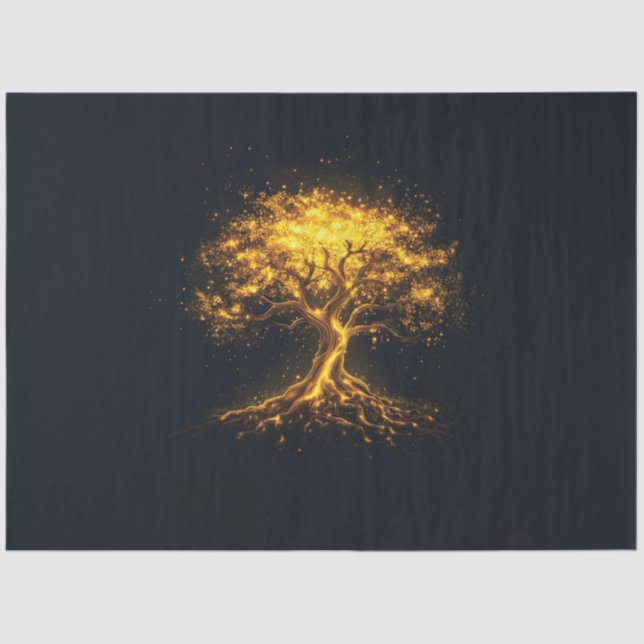 Papel De Seda Árbol brillante de la vida - místico y encantador (Anverso)