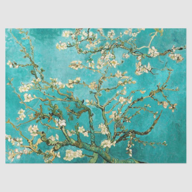 Papel De Seda Árbol de almendra floral Van Gogh (Anverso)