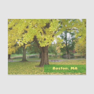Papel De Seda Árbol de guijarros amarillo