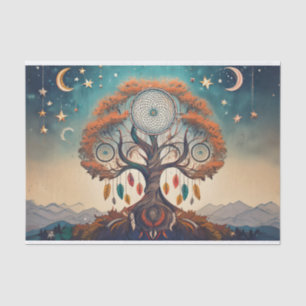 Papel De Seda Árbol de la Vida, visión de Cazador de Sueños en N