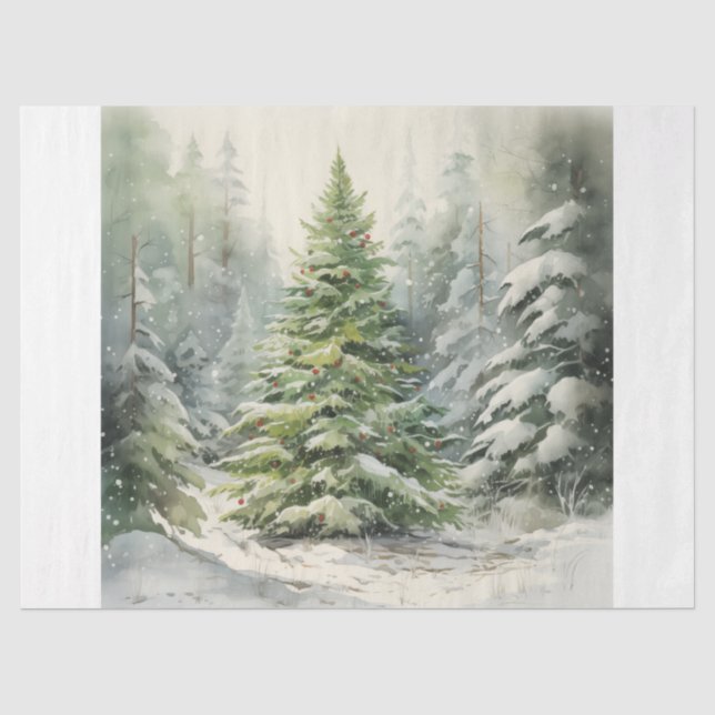 Papel De Seda Árbol de Navidad (Anverso)