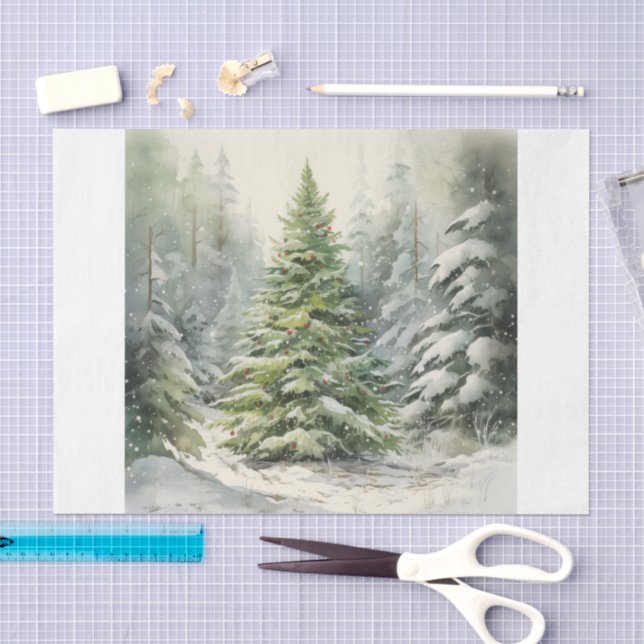 Papel De Seda Árbol de Navidad (Artesanía)