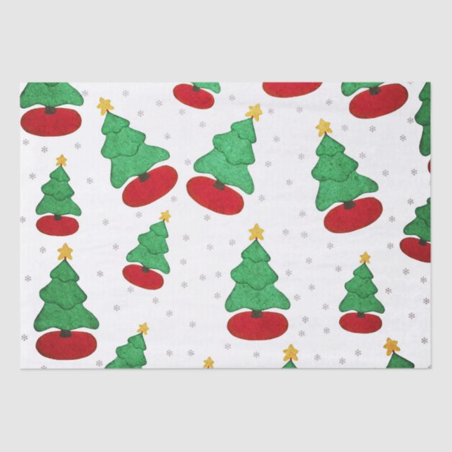 Papel De Seda Árbol de Navidad (Anverso)