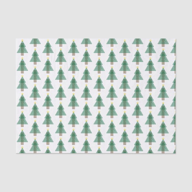 Papel De Seda Árbol de Navidad Art Déco (Anverso)