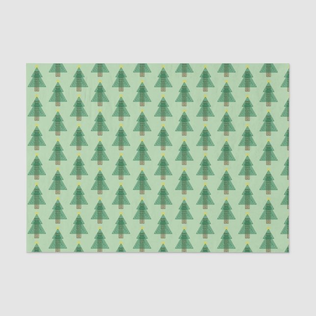 Papel De Seda Árbol de Navidad Art Déco (Anverso)