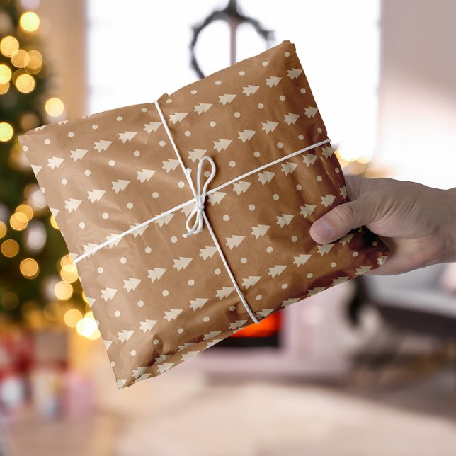 Papel De Seda Árbol de Navidad Boho (Boho Christmas tree Tissue Paper)