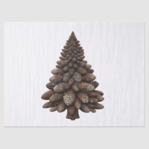 Papel De Seda Árbol de Navidad con Piñas Artísticas Piñas