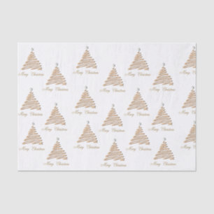 Papel De Seda Árbol de Navidad dorado