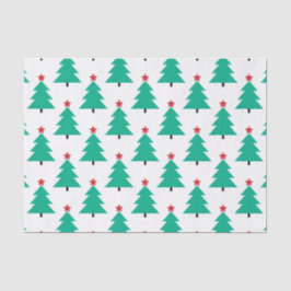 Papel De Seda Árbol de Navidad grande con estrella roja